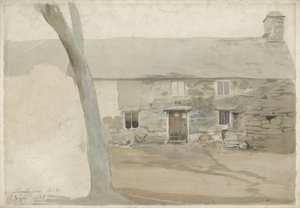 Víkendházak Llanllyfniben, Észak-Walesben, 1805 (wc grafit felett, papíron)